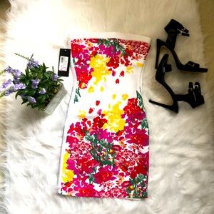 Gorgeous floral Marciano bodycon/bandage dress, XS